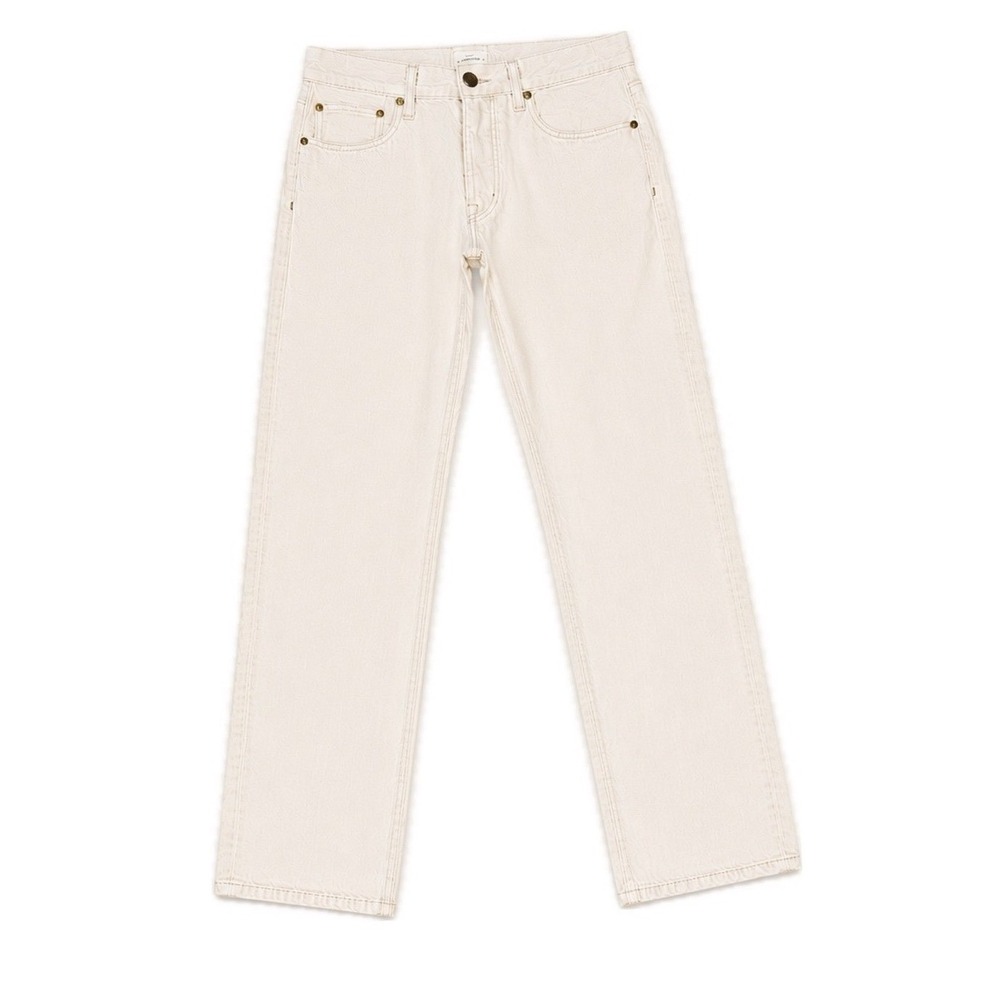 SID MASHBURN Selvedge Straight Leg Jeans Off-White Made in USA Denim | Men's 31